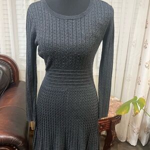 Calvin Klein Charcoal Long Sleeve Dress